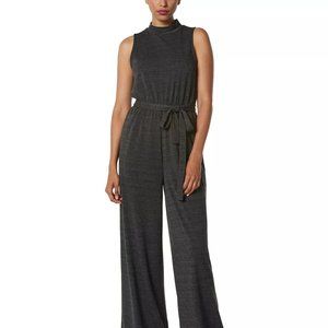 Marc New York Mock-Neck Belted Jumpsuit
